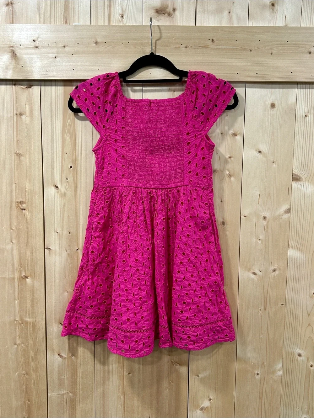 Abercrombie Kids Pink Cotton Eyelet Dress NWT Size 11/12